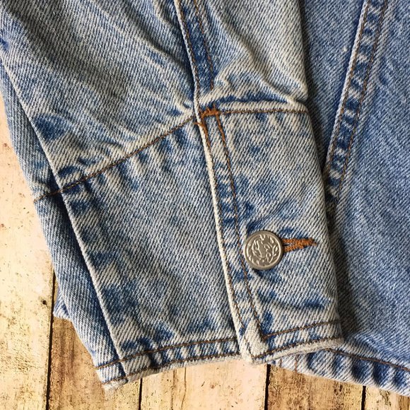 Vintage 90’s Y2K Moda International Light Wash Denim Jean Jacket Small - Picture 3 of 6